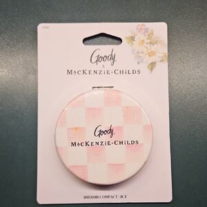 MacKenzie-Childs Pink and White Checkered Compact